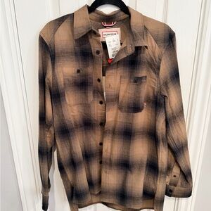 Hunter Brown and Black Plaid Shirt NWT